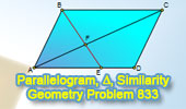 Parallelogram, Diagonal, Similarity, Proportion