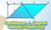 Parallelogram, Perpendicular, Diagonal, Metric Relations
