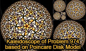Kaleidoscope of Problem 974 Poincare Disk Model