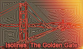 Isolines illustration: The Golden Gate Bridge