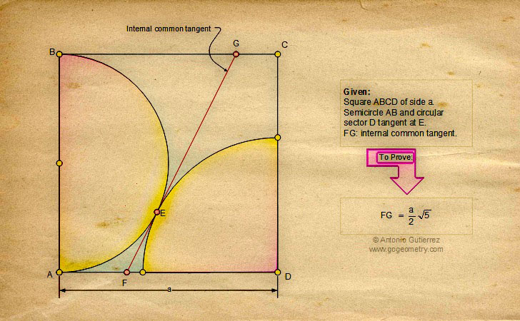 Geometric Art of Problem 458. Square and Circle. iPad apps.