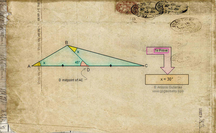Problem 1, Art 01: Triangle, Angles, Midpoint, Congruence Geometry Problem 1, iPad app PicSketch Artwork: Congruence, Art 01