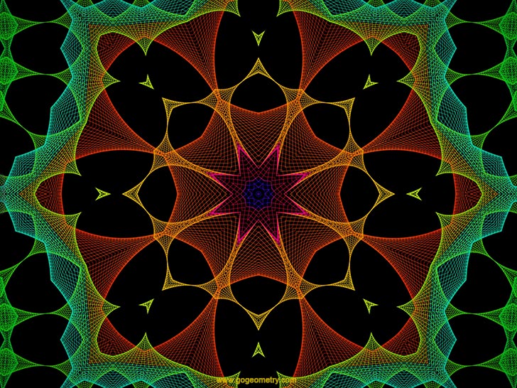 String Art 04: Bzier curves, Geometric Pattern, Symmetry, Software