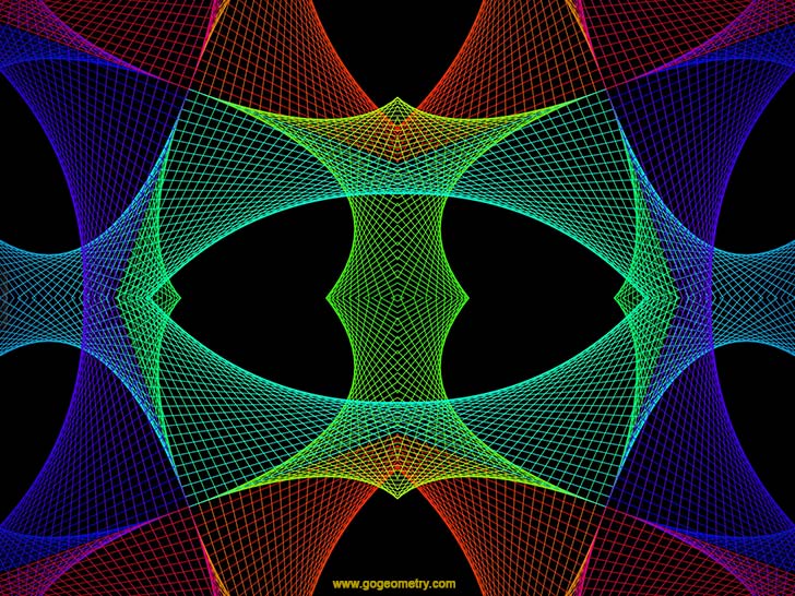 String Art 06: Bzier curves, Geometric Pattern, Symmetry, Software