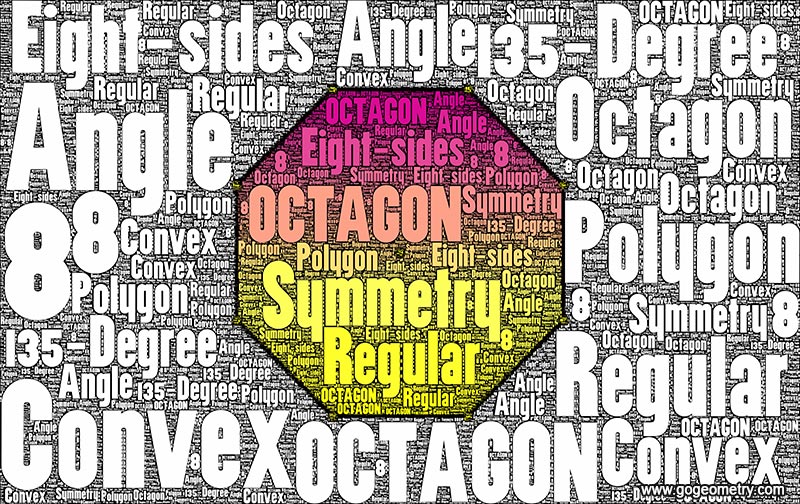 Octagon Word Cloud, Geometry for Kids, Software, Mobile Apps