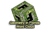 Word Cloud or Tag Cloud of Geometry at Florida. Geometric Variations: Regular Hexahedron