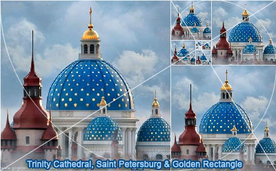 Trinity Cathedral, Saint Petersburg and Golden Rectangles, HTML5 Animation for iPad